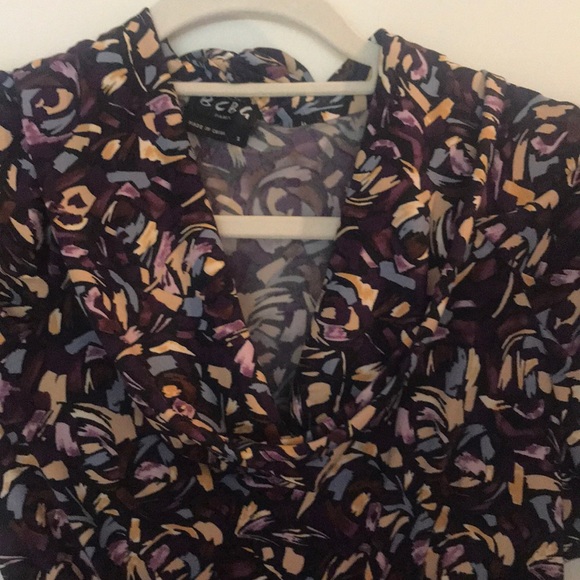 BCBG Paris Small Purple Dress Scoop Neck - Picture 4 of 7